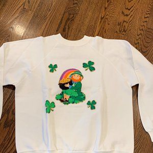 Vintage Hanes "Pot of Gold" Sweatshirt White - XL (NEW)